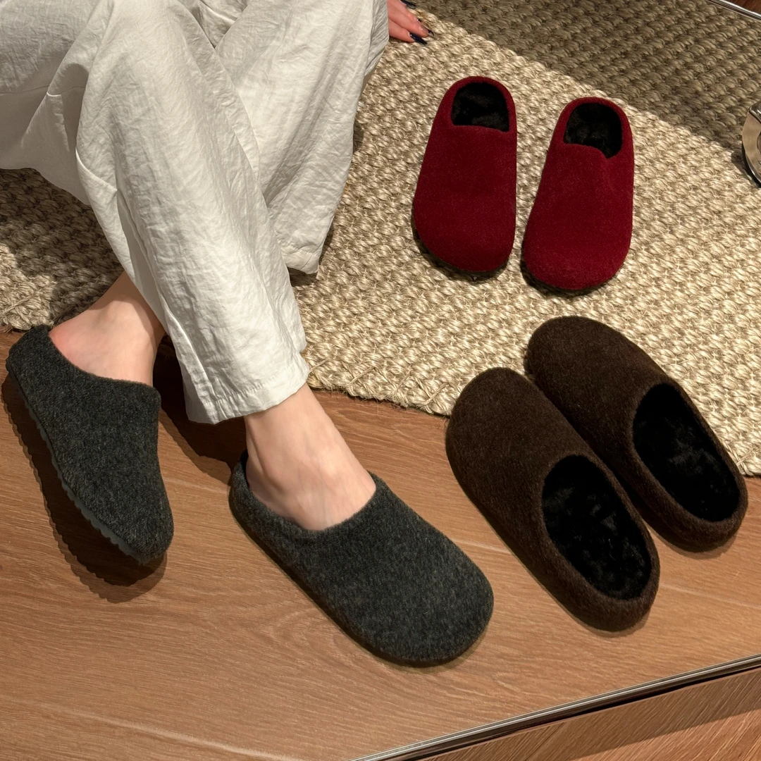 贾不假毛毛鞋女款2025新款秋季超火毛绒时尚百搭外穿爆款包头拖鞋