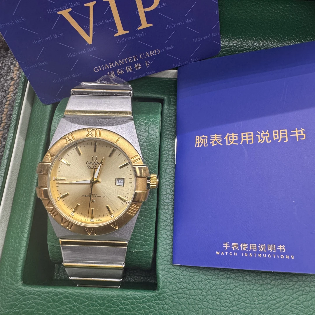 全新未使用 /星座/金盘/表径40mm/男士全自动机芯腕表/钢带-wx-K7