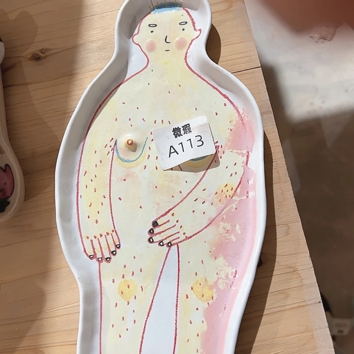 摆件微瑕人物盘子113