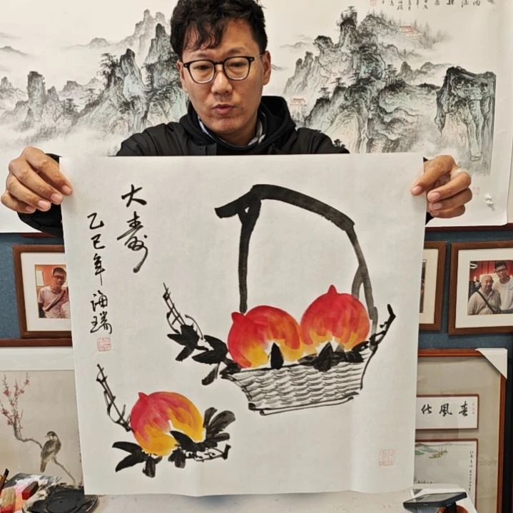 国画贾海瑞老师现场定制