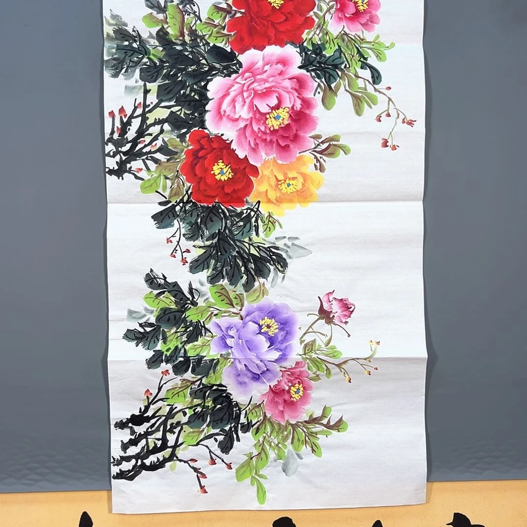 国画791 花鸟和蝴蝶在空中