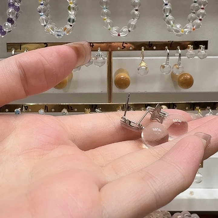 手绳未镶嵌紫晶一**书耳钉