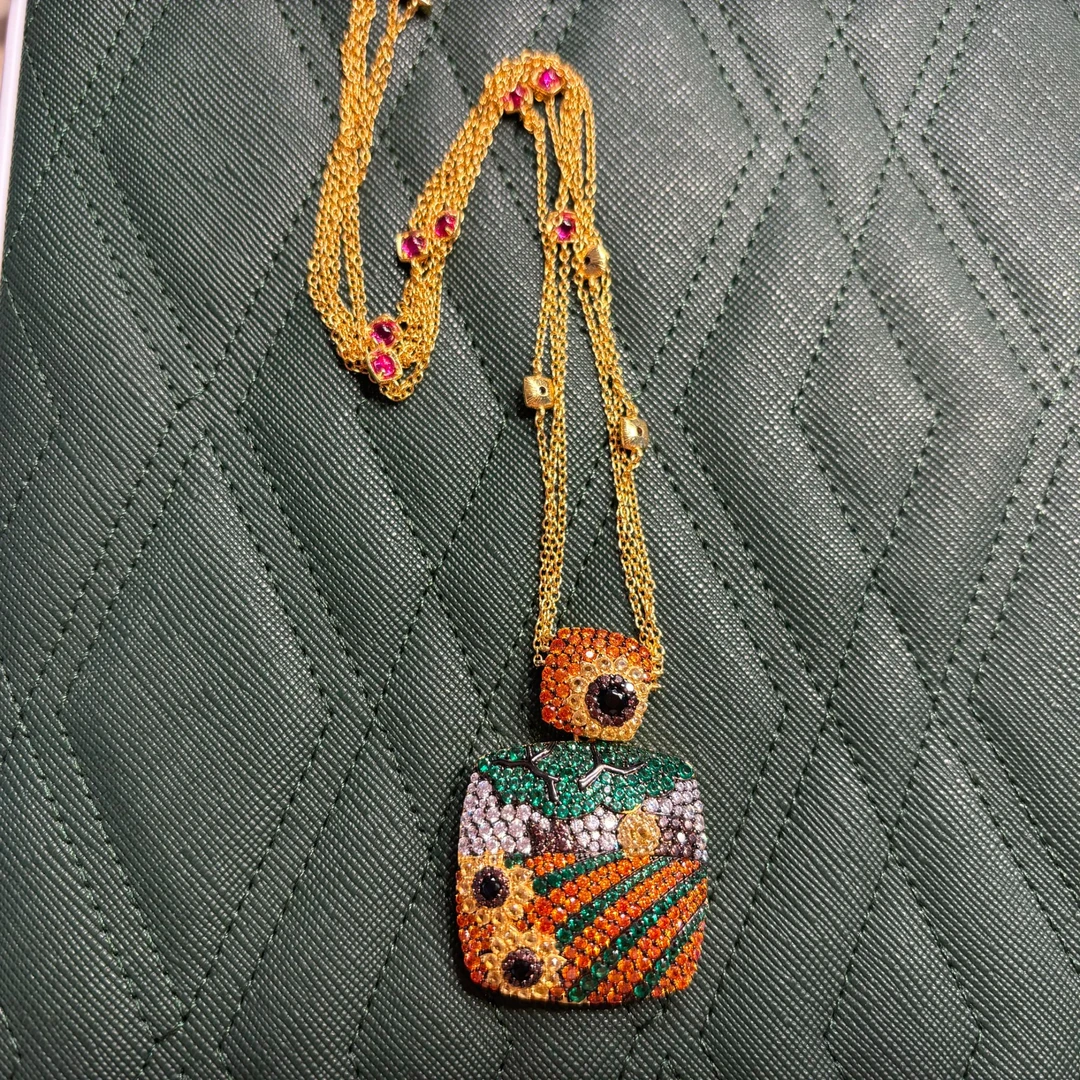 坠链均925银合成锆石 S925银锆石项链阳光时尚精致95号S00