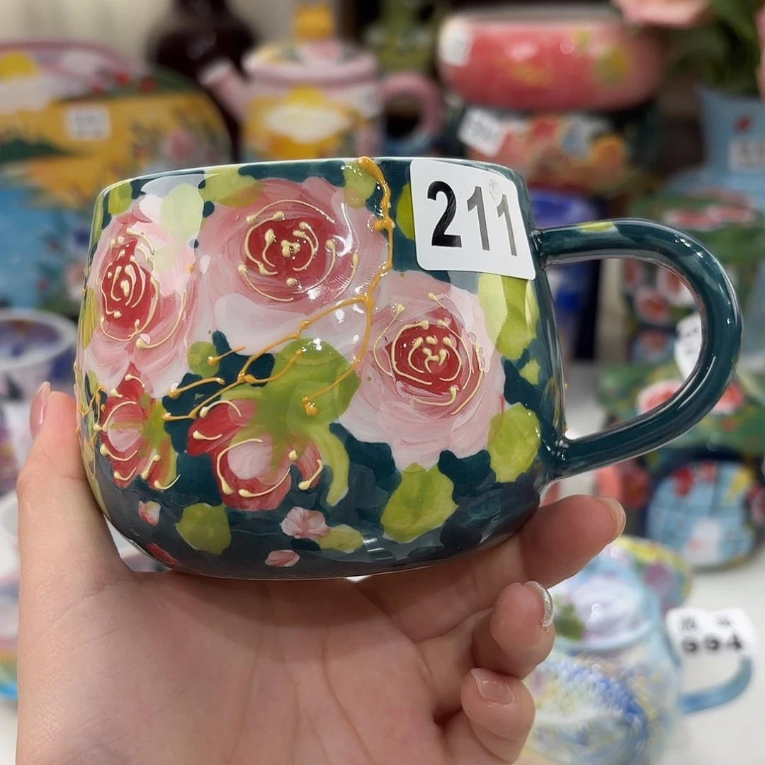 景德镇手绘高温釉下彩陶瓷茶具