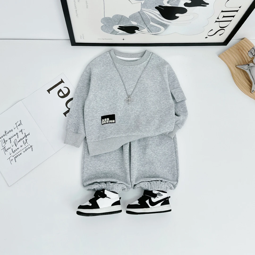 男童套装2025秋新款秋装儿童运动服两件套 BDQ25298 悠悠童话童装