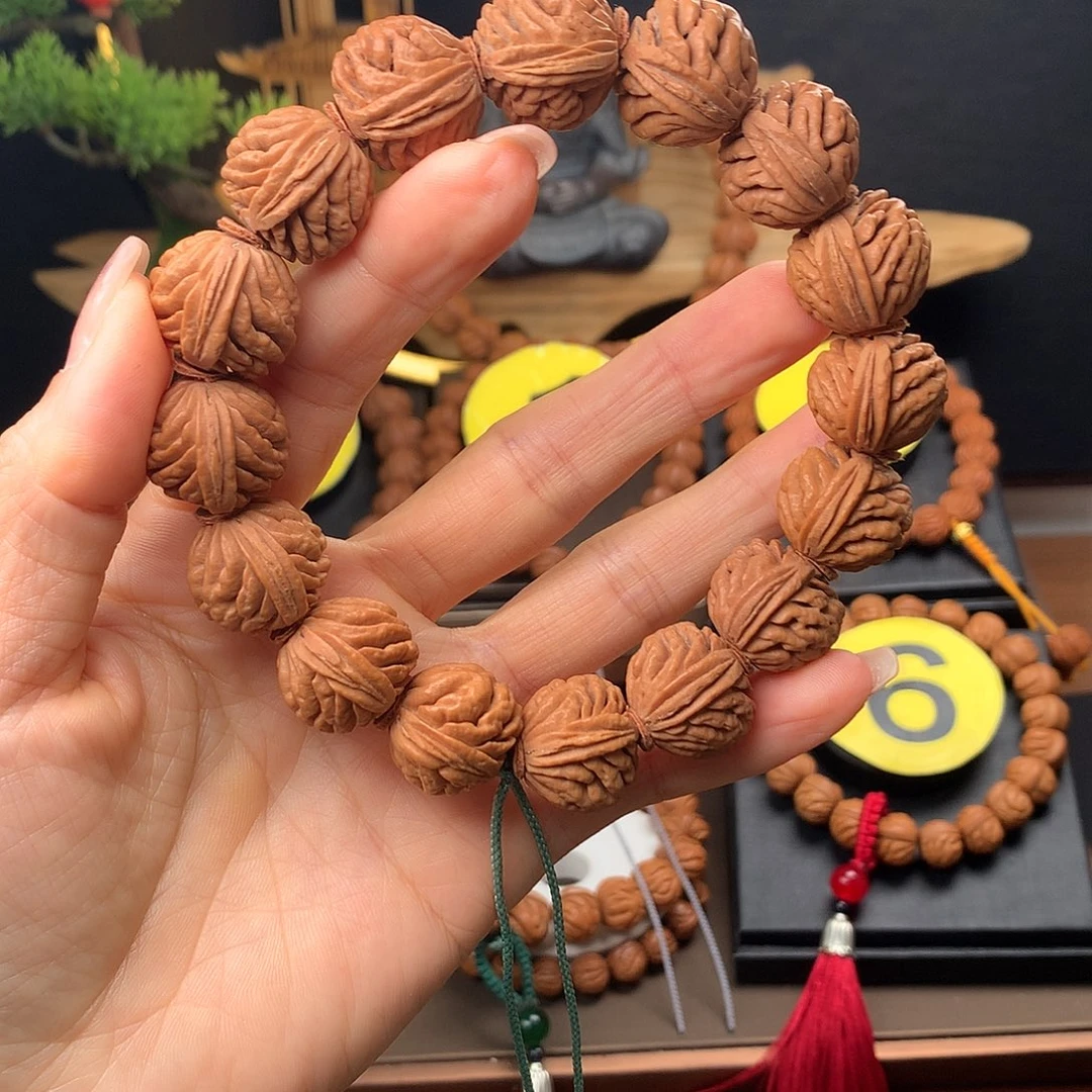 桃核手串17尺寸刺龙