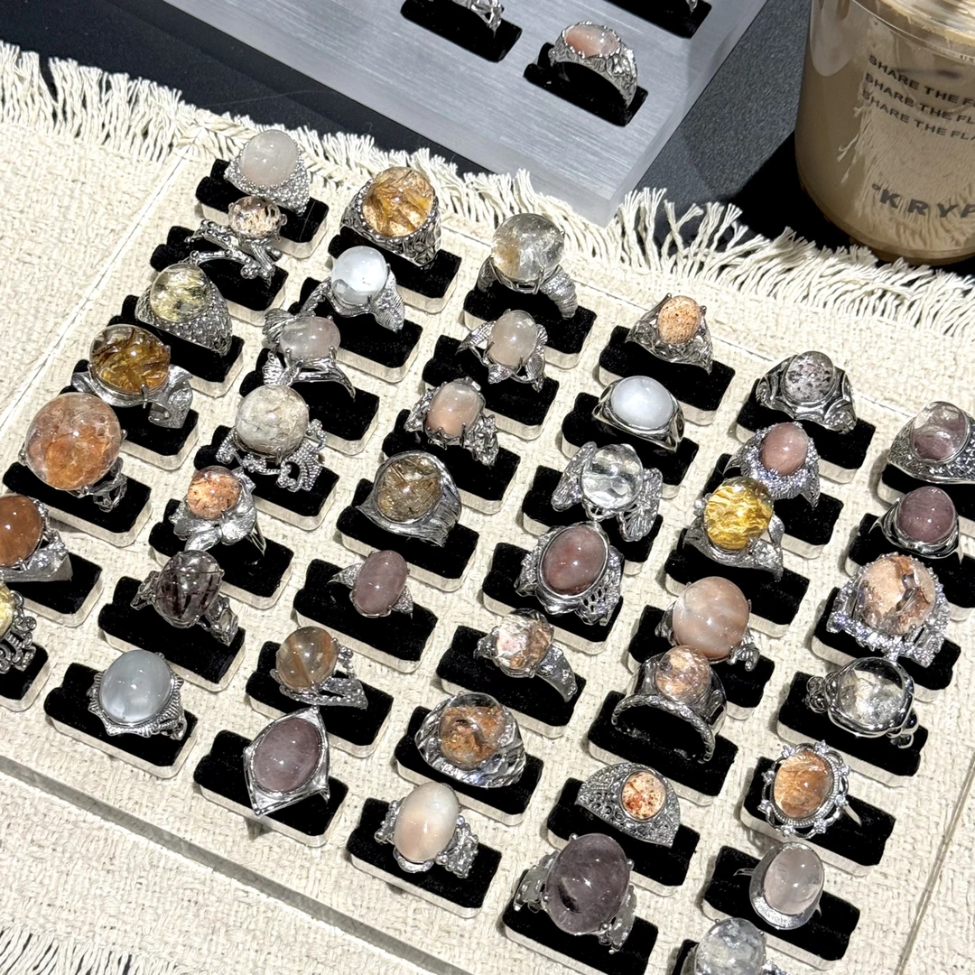 非金属莫桑石戒指 戒指网红气质百搭手工时尚轻奢