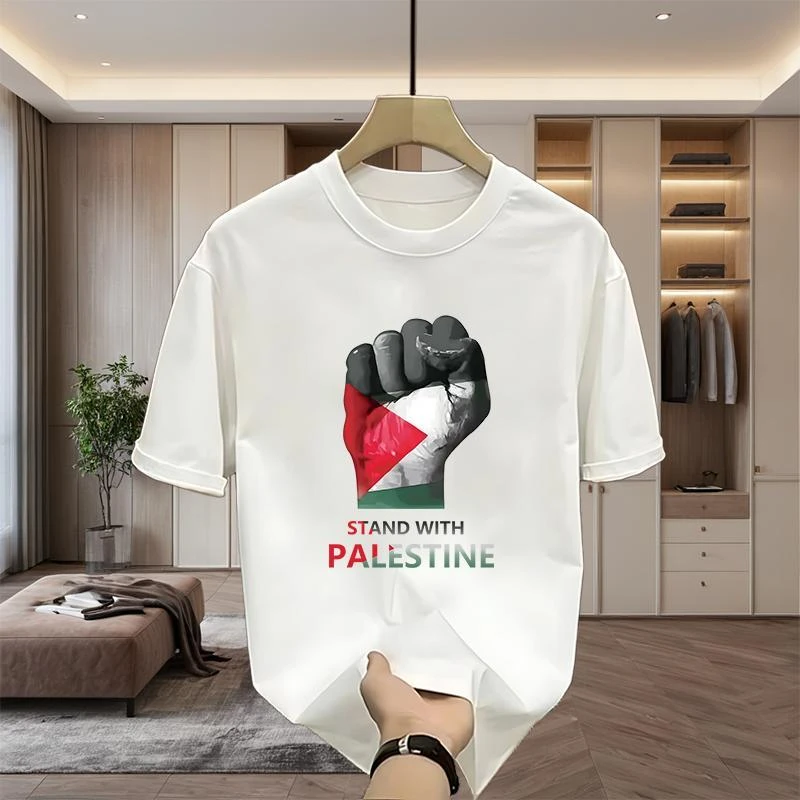 美式潮流纯棉印花短袖t恤男女春夏新款独特设计感宽松显瘦上衣ins