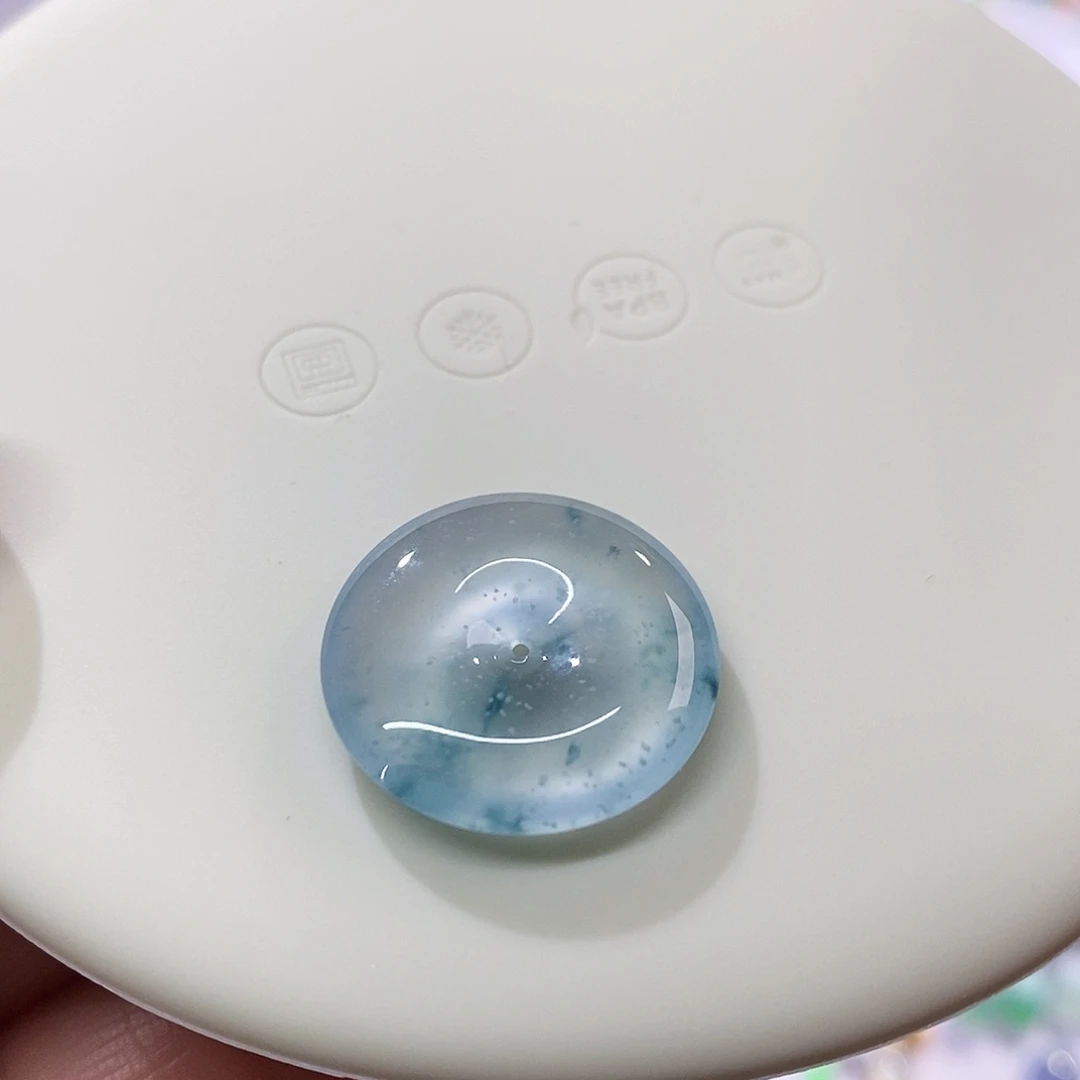 裸石翡翠雪花棉平安扣