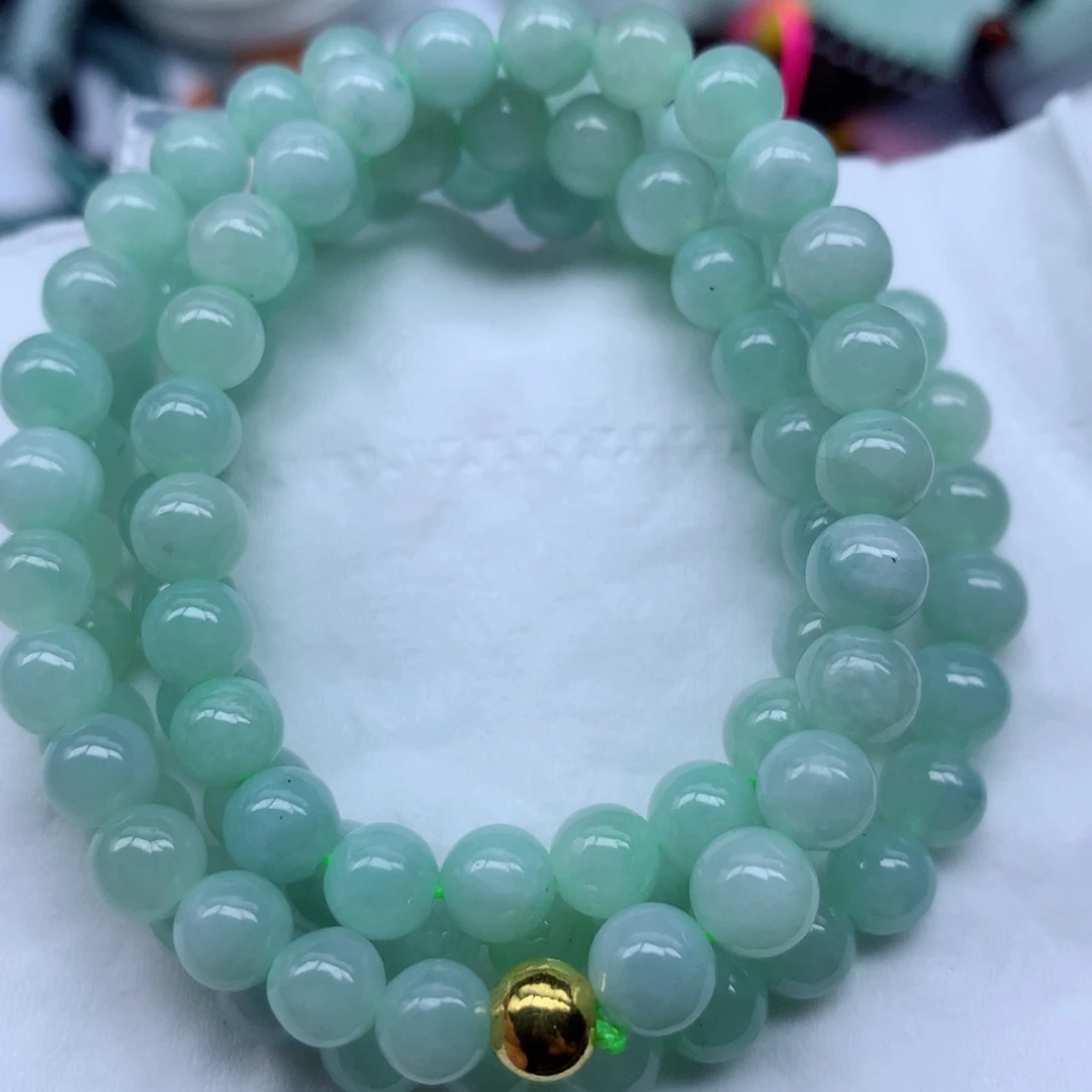 翡翠未镶嵌颈饰珠子