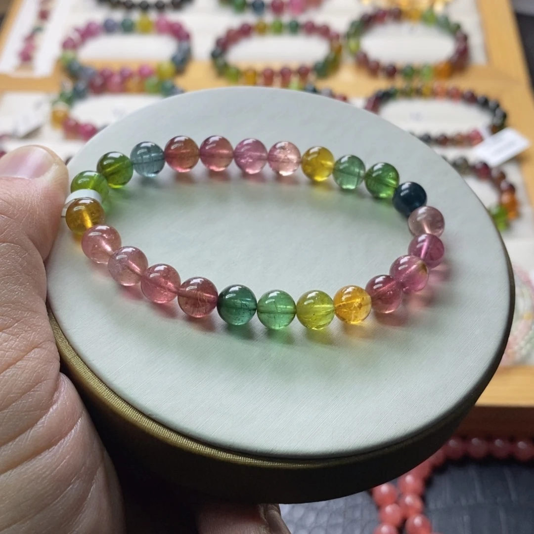 碧玺手链碧玺未镶嵌