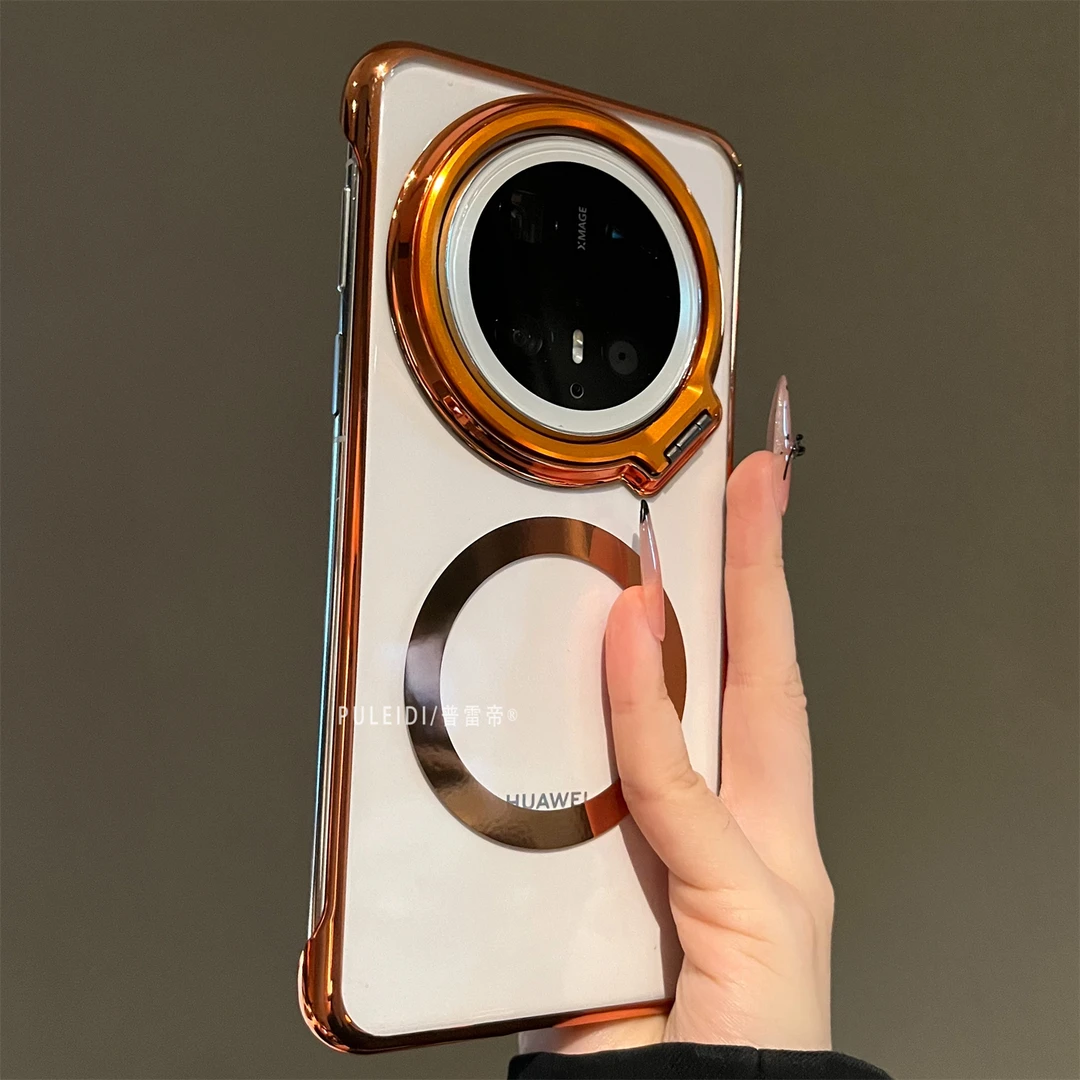 ins橙色磁吸适用华为mate70pro+手机壳mate60pro高档pura80/70硬