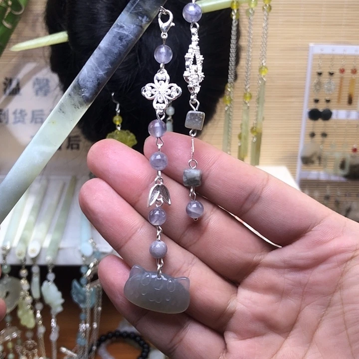 蛇纹石玉未镶嵌发簪