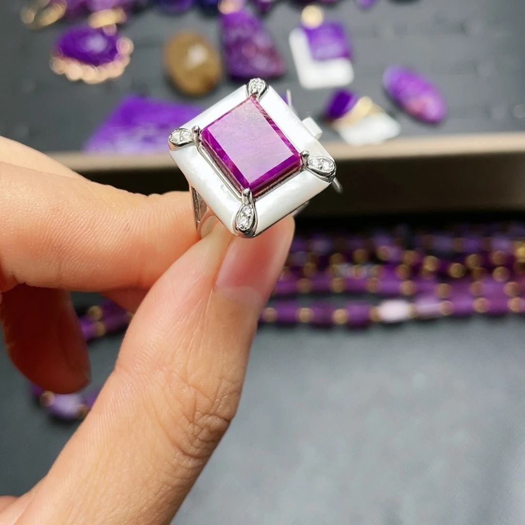 苏纪石（舒俱来）戒指银S925镶嵌