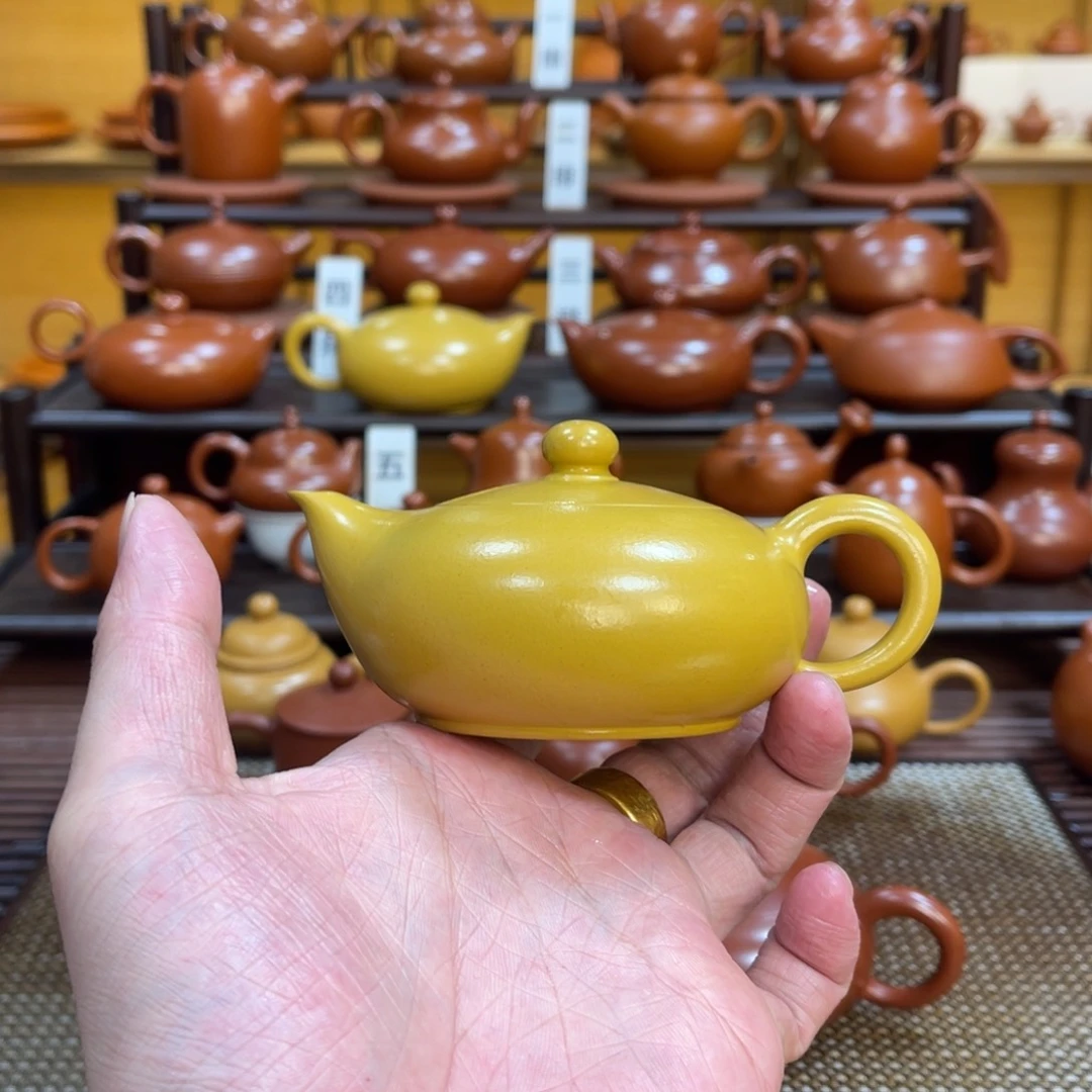 茶壶紫砂潮州手拉壶 黄