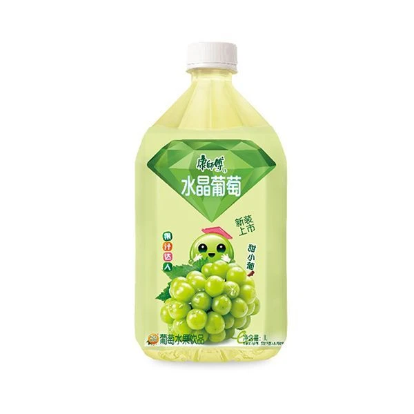 康师傅 白葡萄1L/瓶水晶葡萄饮料水果味风味饮品
