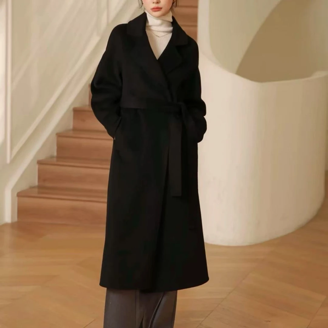时尚气质百搭英伦风双面呢大衣603zkq