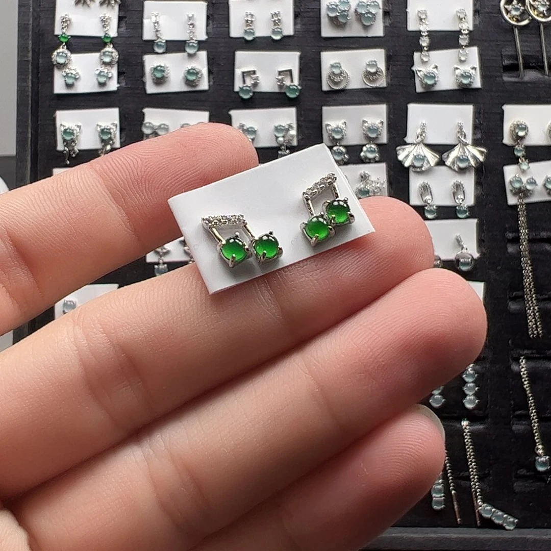 翡翠银S925镶嵌手链