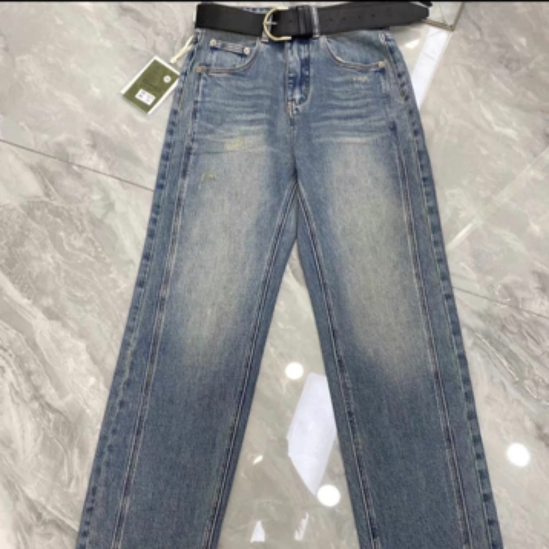 5Q670直筒裤高腰时尚