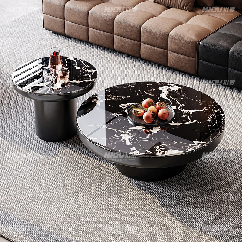 NEEDO/拟度意式极简创意茶几创意北欧客厅家用轻奢圆形茶几简约