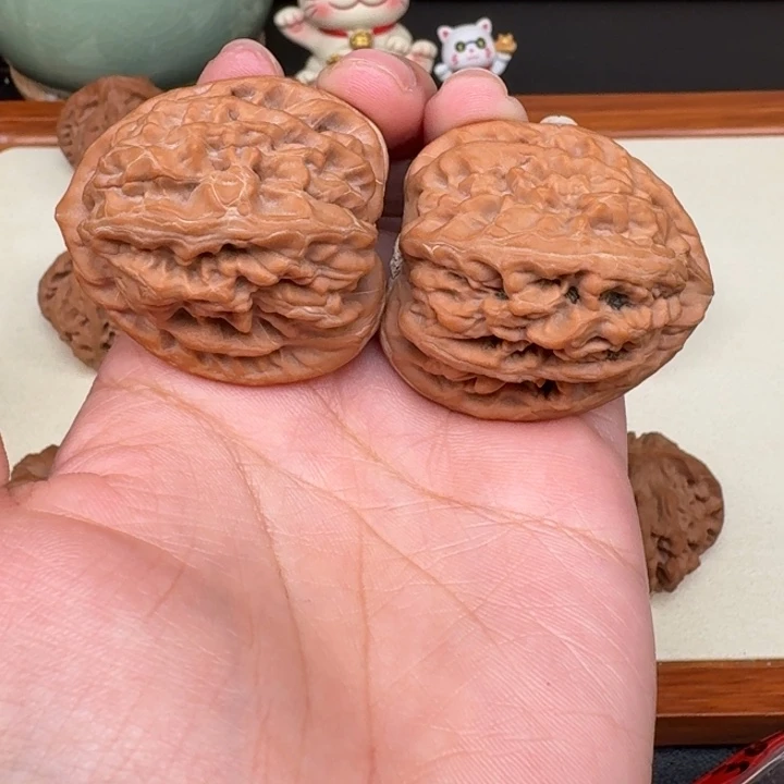 乳***生文玩核桃把件红锦鲤41肚