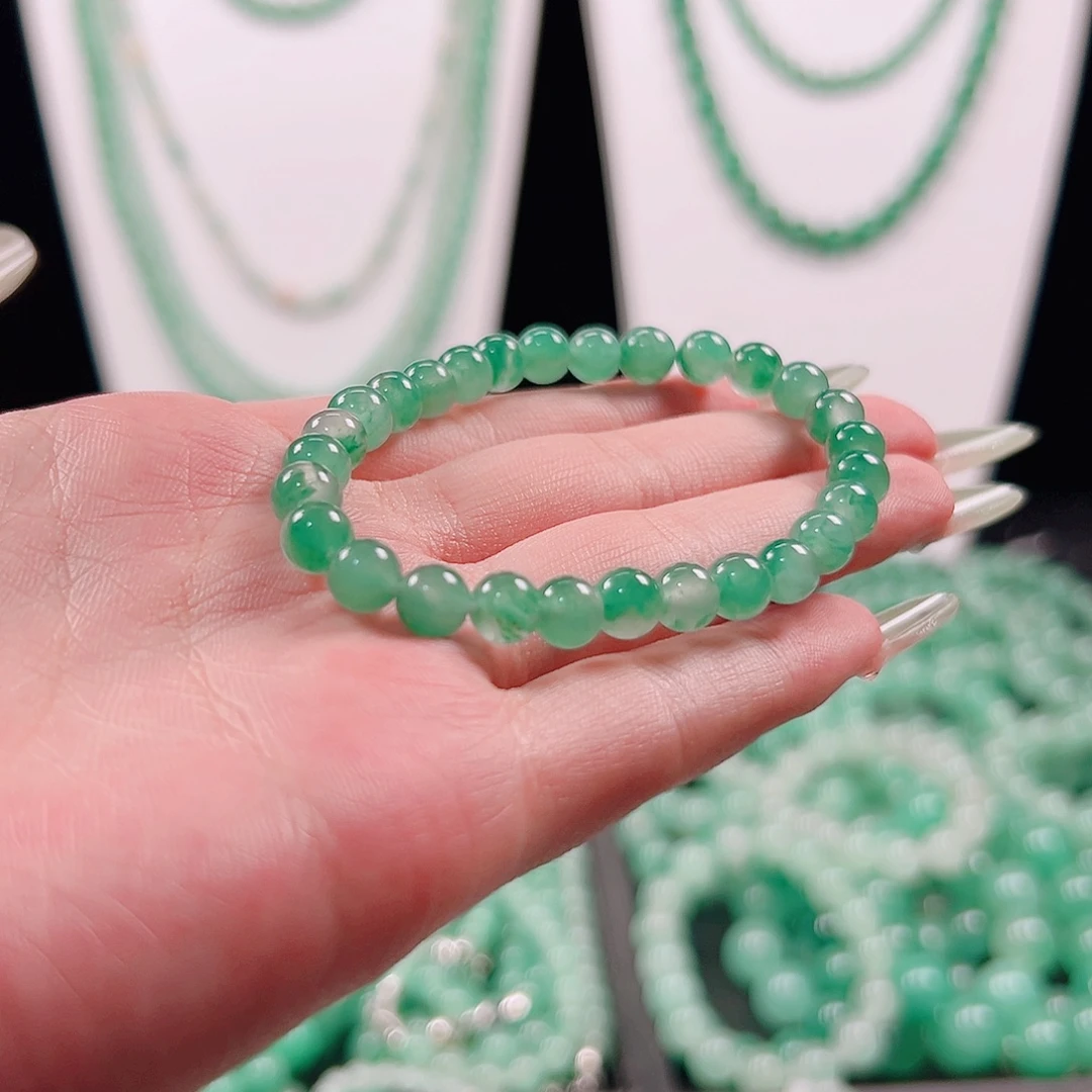 石英质玉（非洲翠）未镶嵌手串
