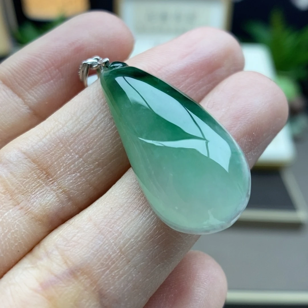 翡翠银S925镶嵌颈饰吊坠29