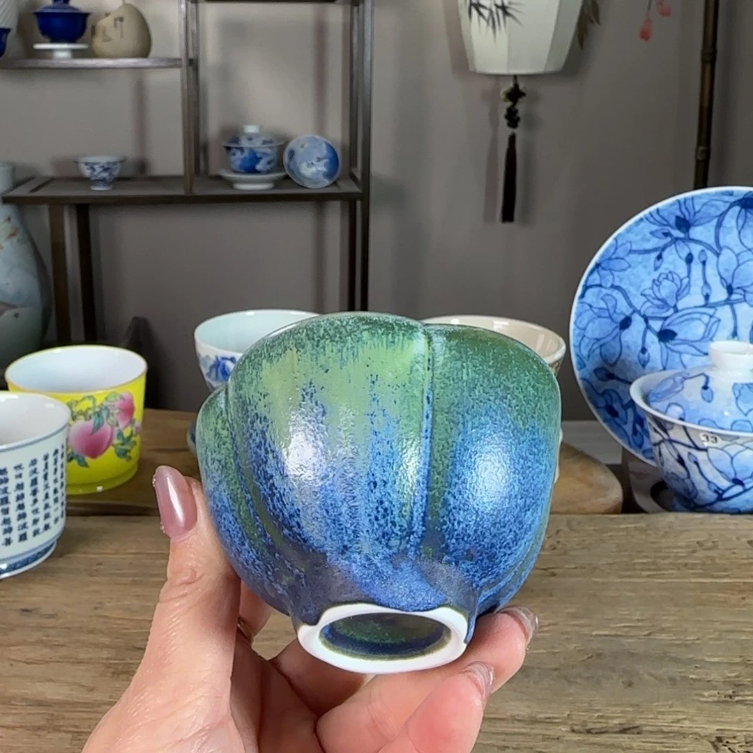 杯景德镇陶瓷柴烧多人