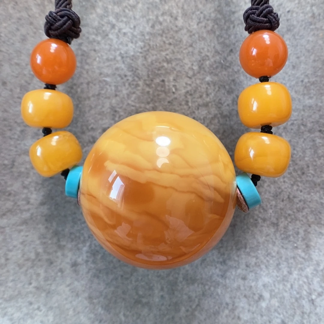 未镶嵌项链蜜蜡锁骨