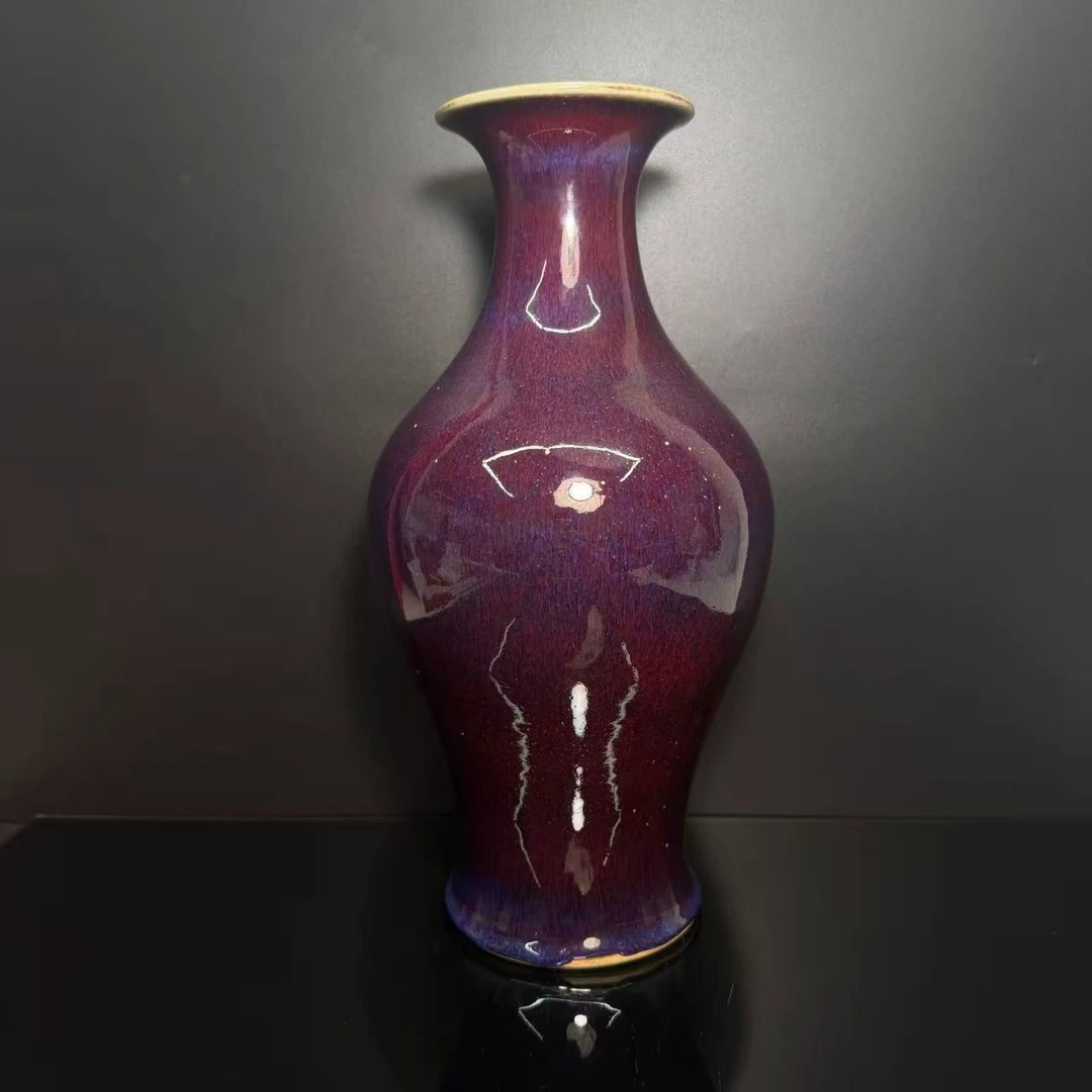 Lot53-窑变釉瓶-清代乾隆年制款高35cm瓶口10cm-YC11120022001012