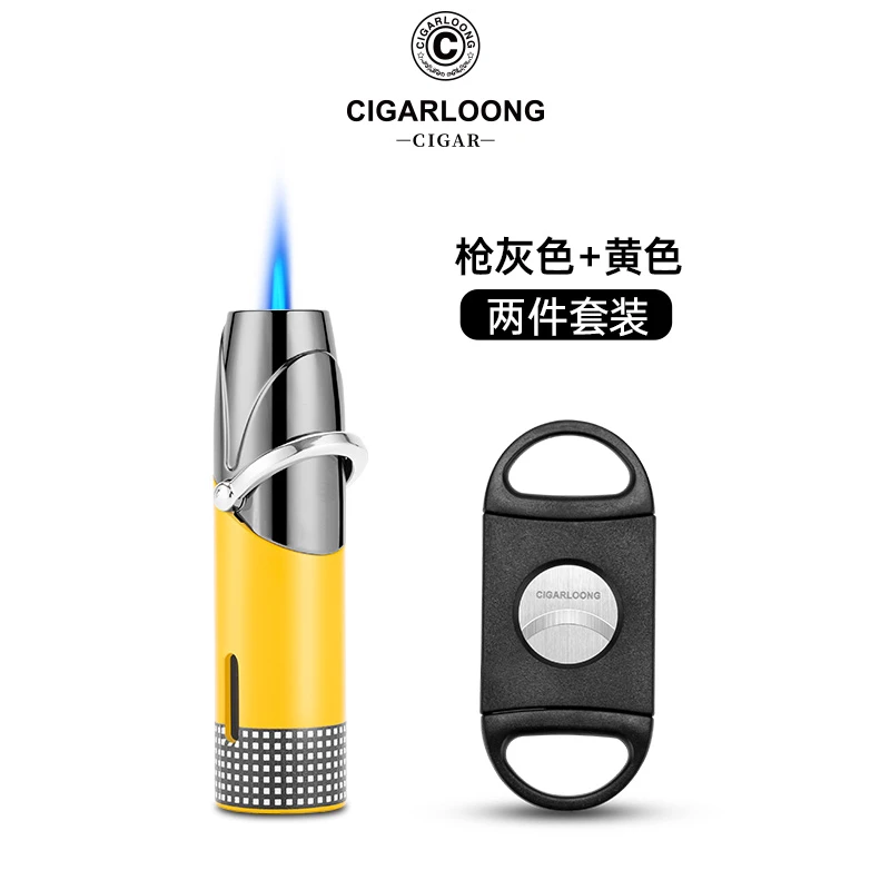 茄龙雪茄打火机蓝焰摇臂焊枪直冲单火喷枪雪茄专用点火器CB-24IS