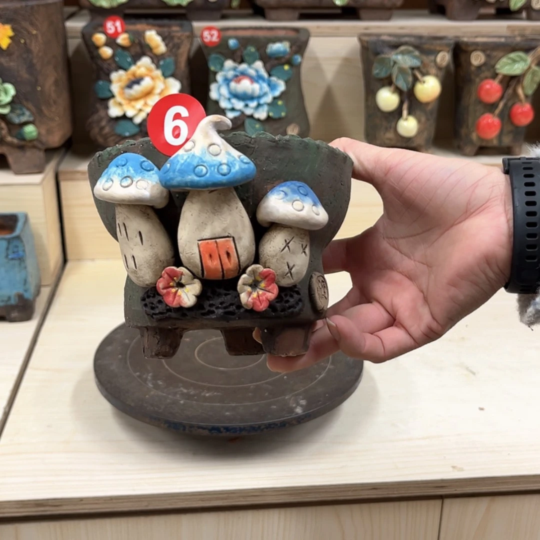 【闪购商品】紫砂花盆6号内口12外高10