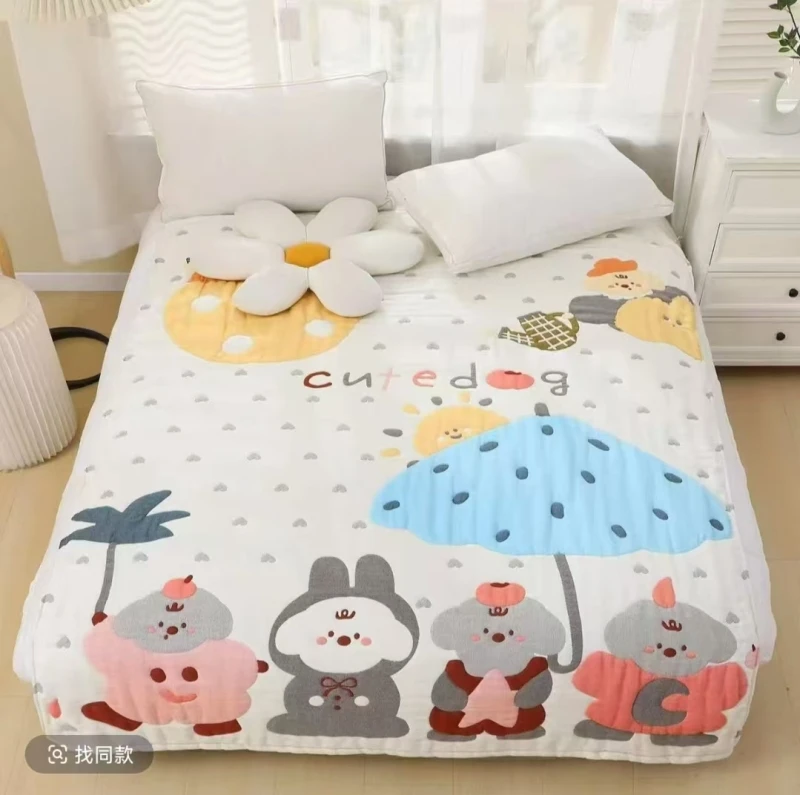 童心伙伴 120*150泡芙被升级多层柔软亲肤透气加厚