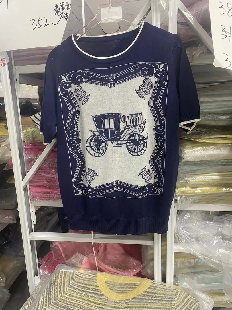 马车圆领100%莱赛尔天丝