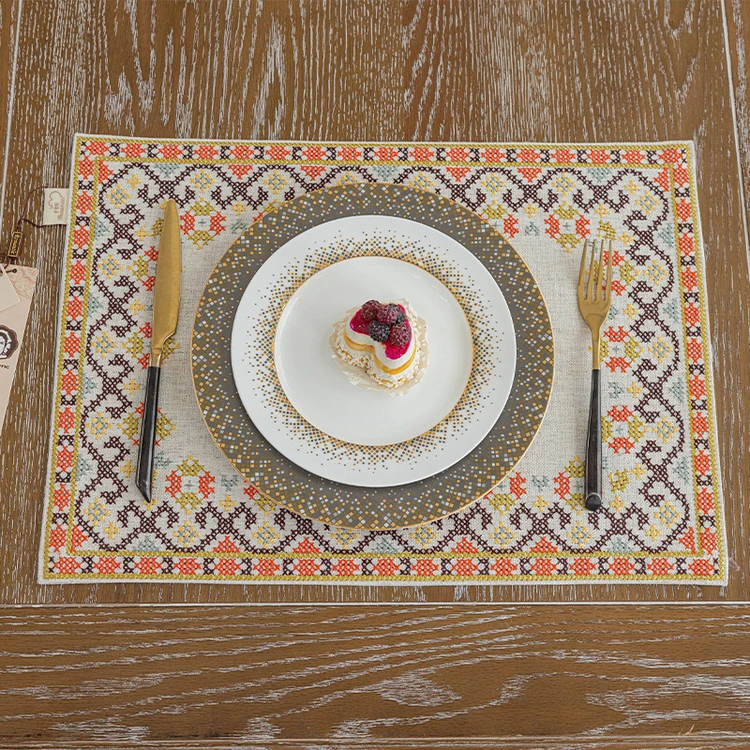 切实美彩色餐垫美式欧式