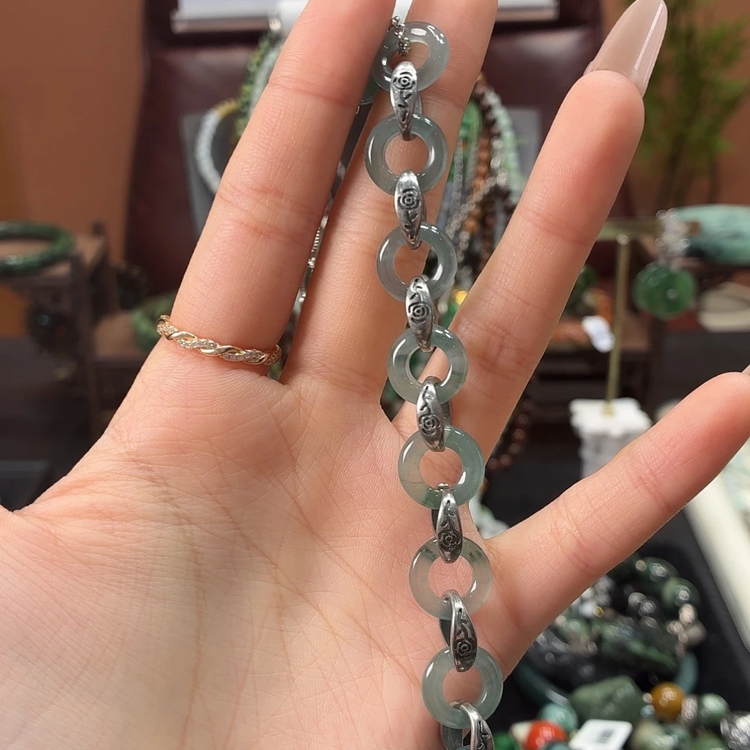 翡翠未镶嵌手链手串