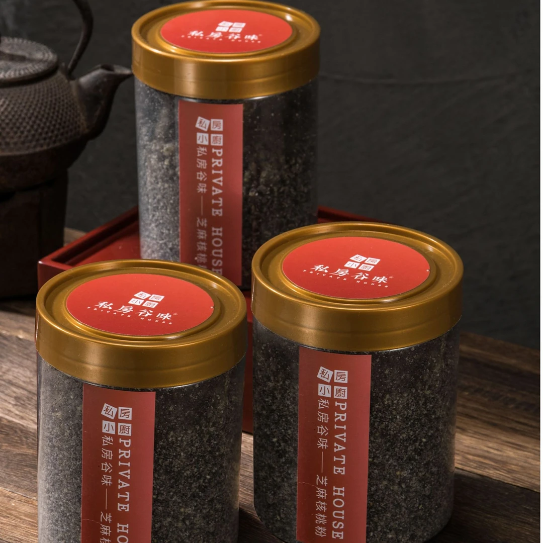 私房谷味1比1黑芝麻核桃粉750g熟即食现磨早餐速食营养代餐粉冲饮