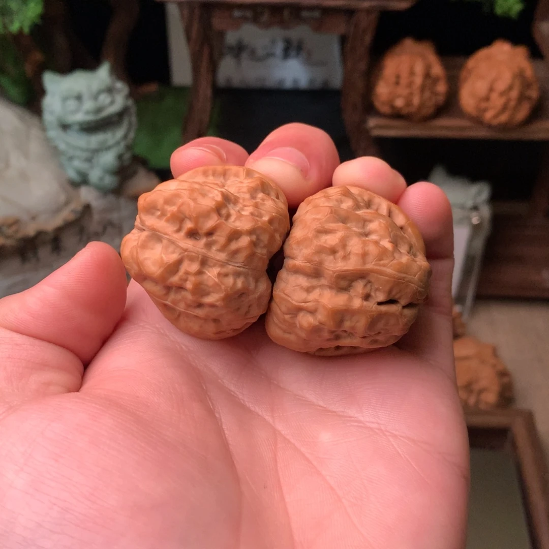 圣***结把件文玩核桃39尺寸蛤蟆头