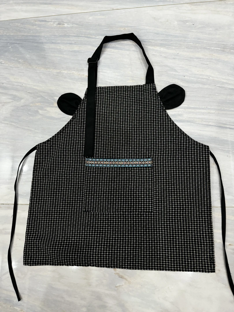 纯棉高品质舒适透气亲肤可爱格子宝宝亲子家用厨房新款围裙