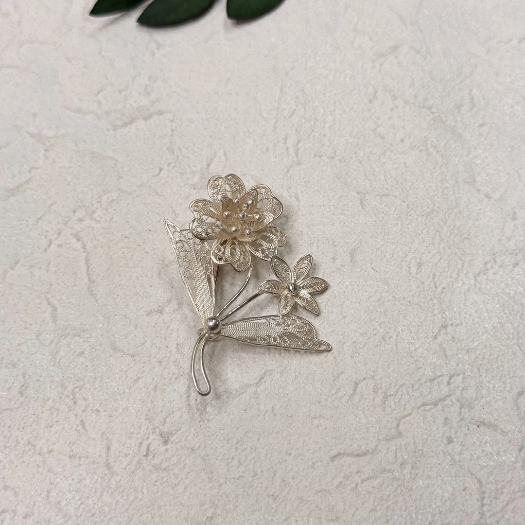 925银胸针 【六六中古】孤品复古胸针ad4870