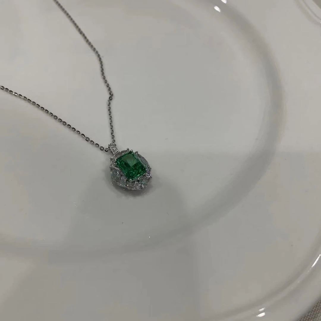 坠链均925银莫桑石 原♠订（LY 4955）~QC 时尚项链