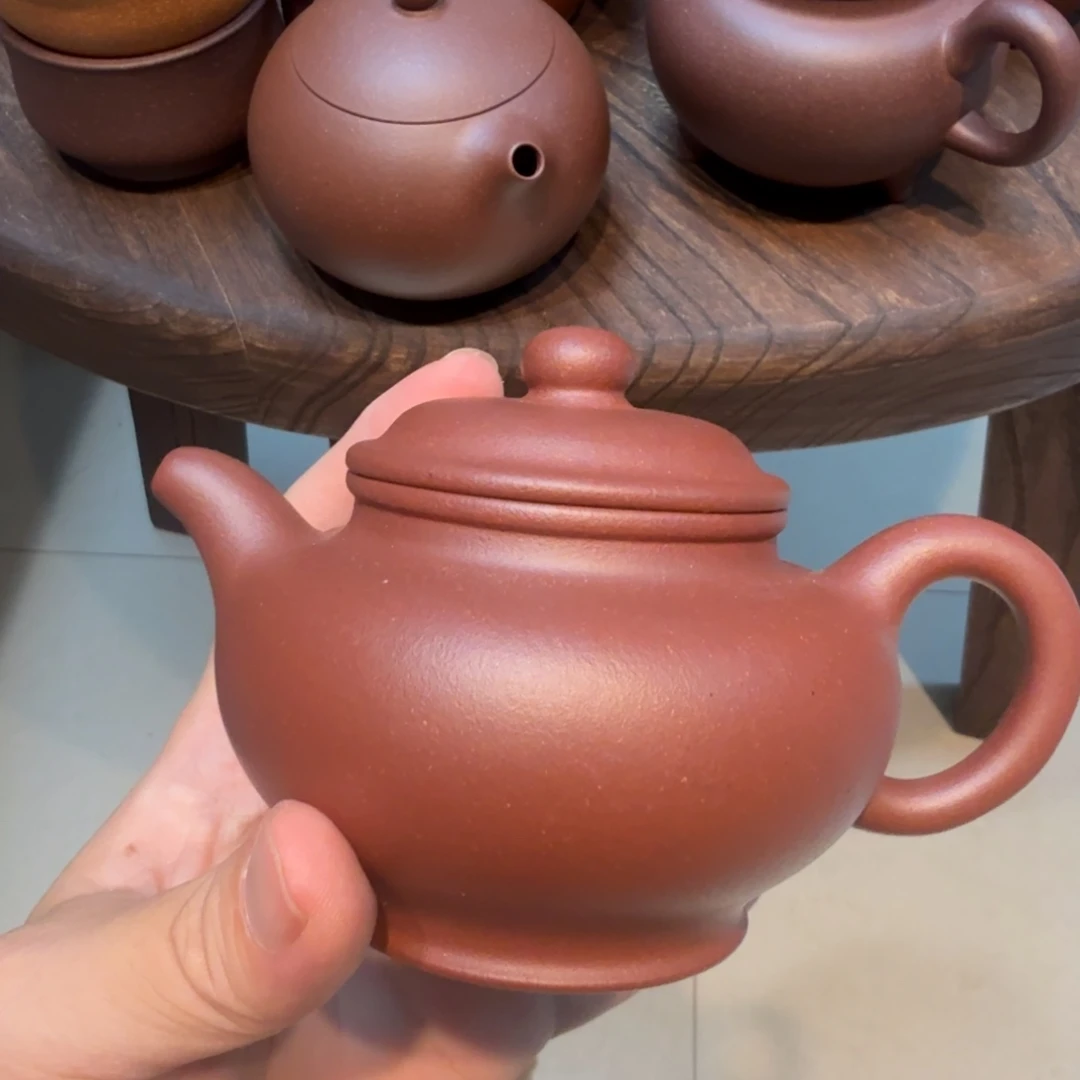 茶杯紫砂桃花泥多只