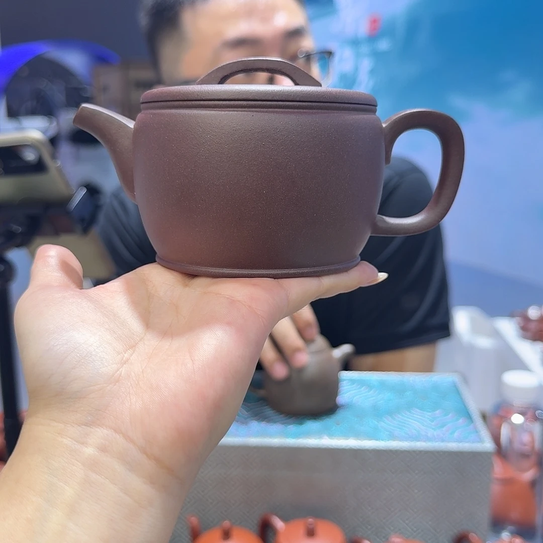 紫砂茶杯老紫泥 汉瓦