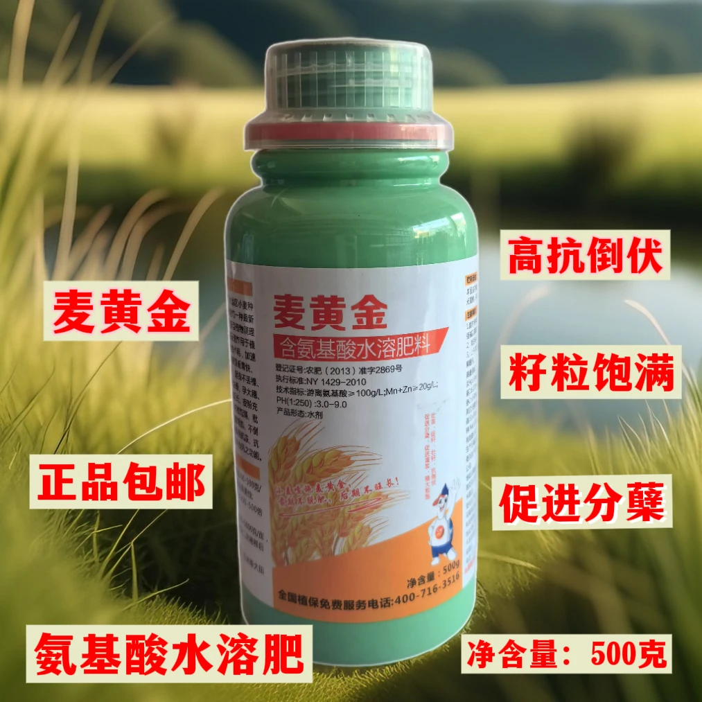 精品【麦黄金】氨基酸水溶肥促进分蘖籽粒饱满高抗倒伏