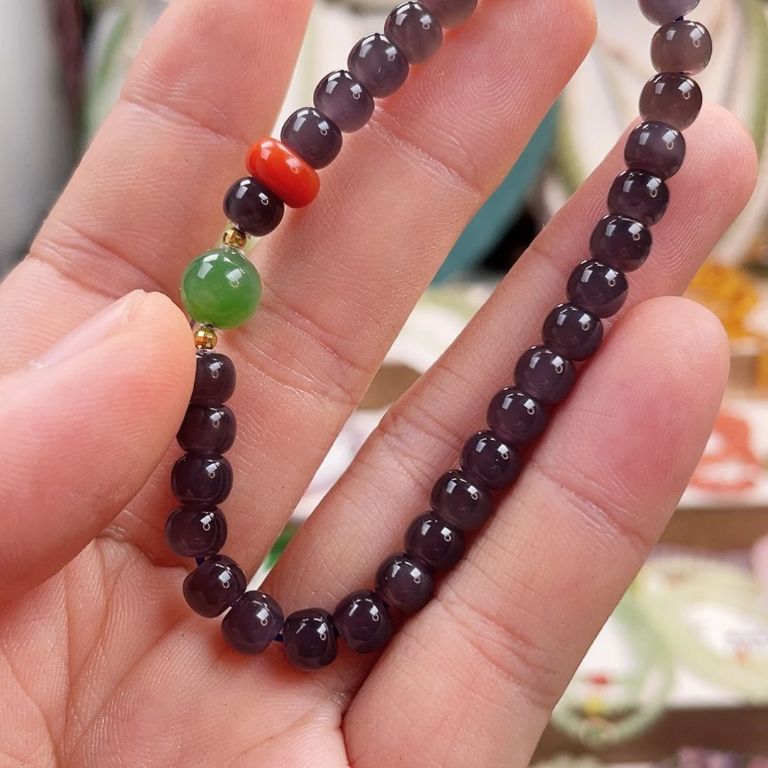 18K金镶嵌手链和田玉6