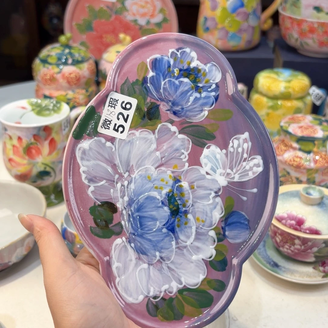 景德镇手绘高温釉下彩陶瓷茶具
