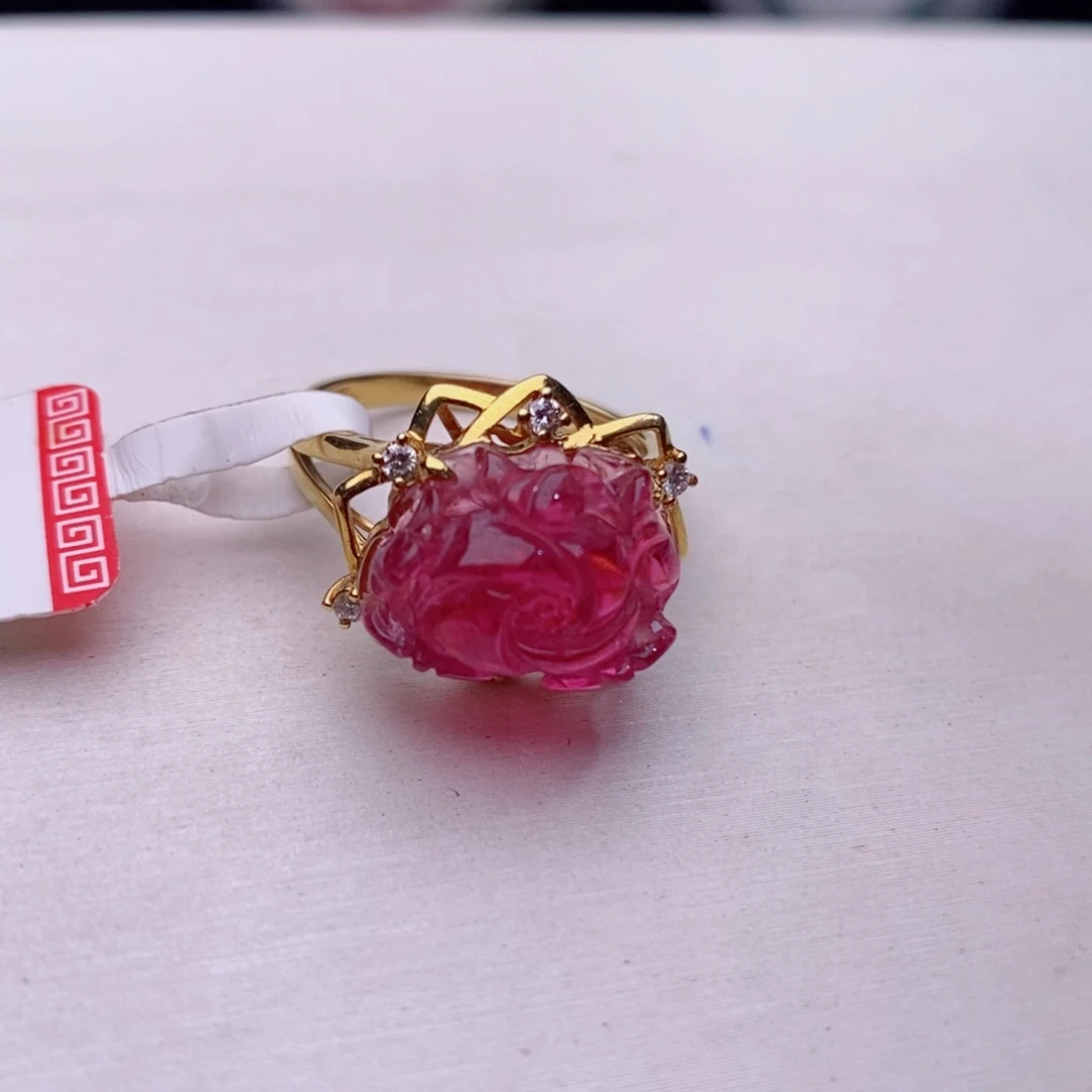 18K金镶嵌戒指碧玺碧玺A戒指