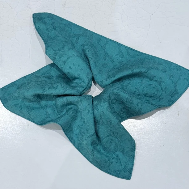 孔雀蓝 风车发圈 非遗罗面料原创设计发圈发绳气质简约