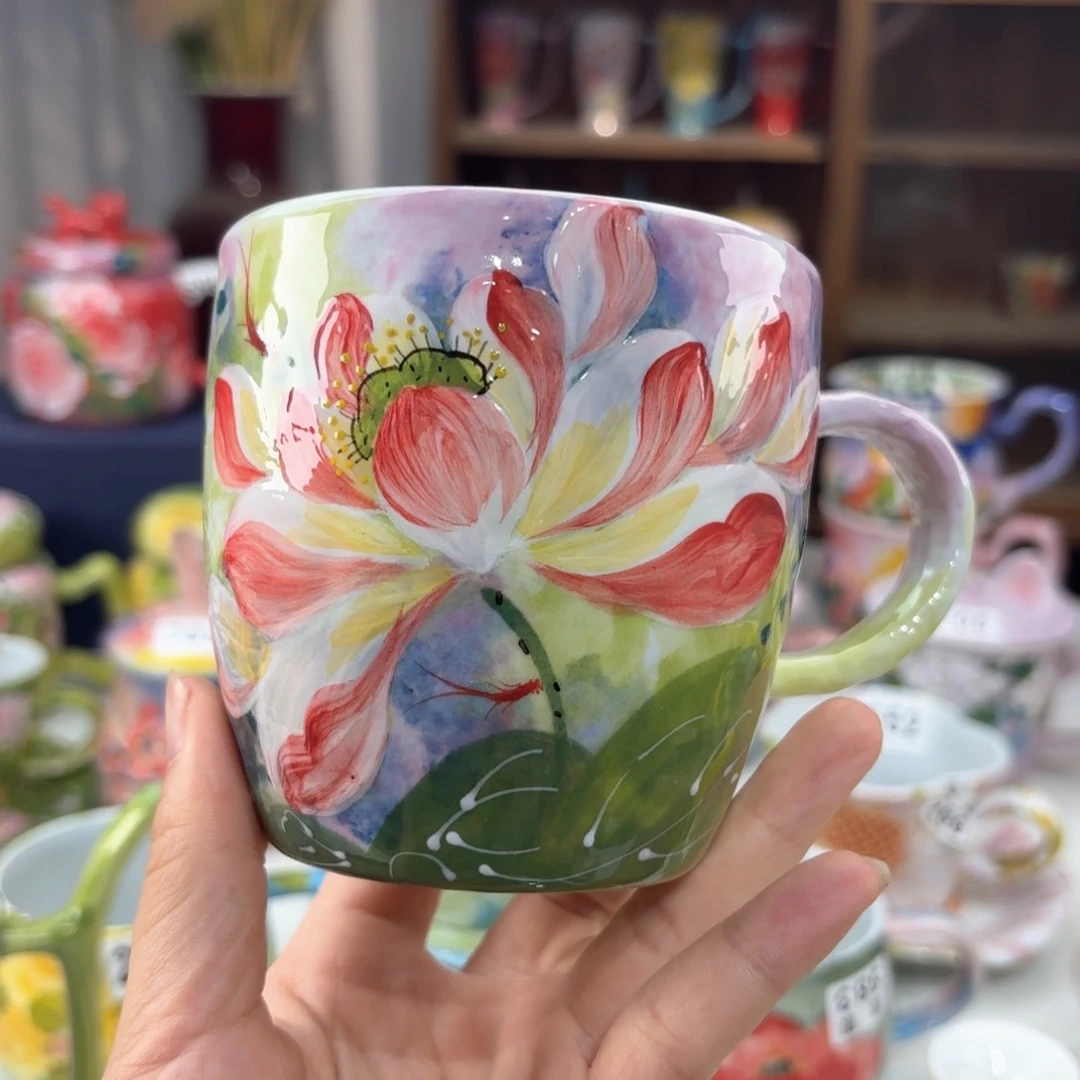 景德镇手绘高温釉下彩陶瓷茶具