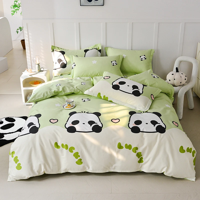 【新品特惠】全棉四件套四季可用纯棉三件套斜纹被套印花款床上用品